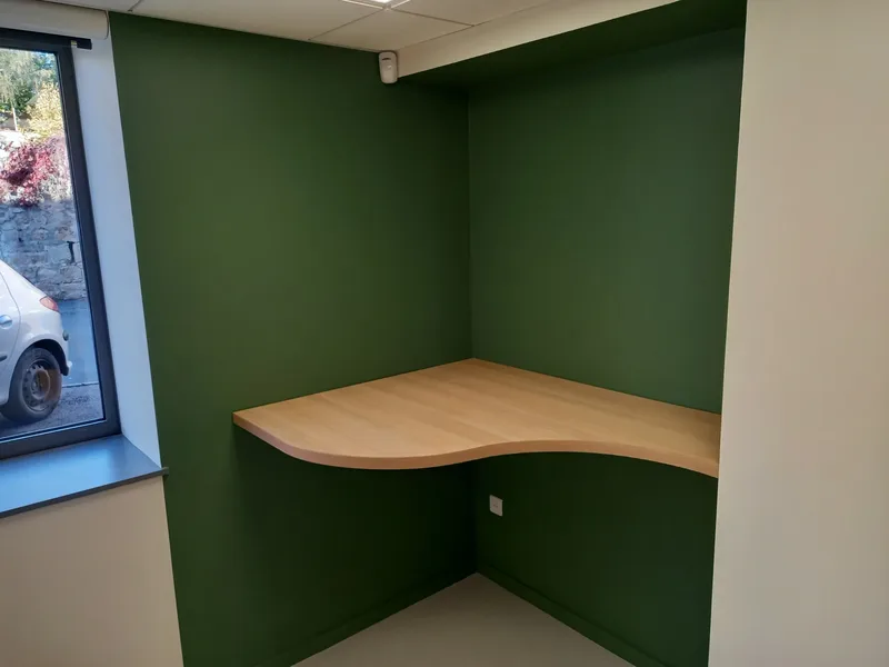 Plan de travail d'angle - bois sur mesure Planforet Saint-Étienne